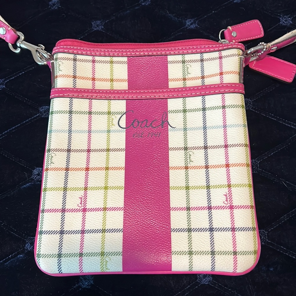 COACH Tattersal Plaid Crossbody Bag